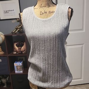 Talbots Gray Ribbed Tank Top